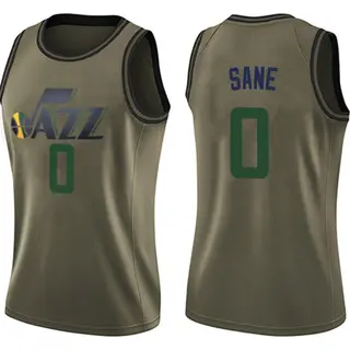 Utah Jazz Women's Babacar Sane Green Swingman Salute to Service Jersey