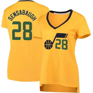 Utah Jazz Women's Brice Sensabaugh Gold Fast Break Jersey - Statement Edition