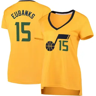 Utah Jazz Women's Drew Eubanks Gold Fast Break Jersey - Statement Edition