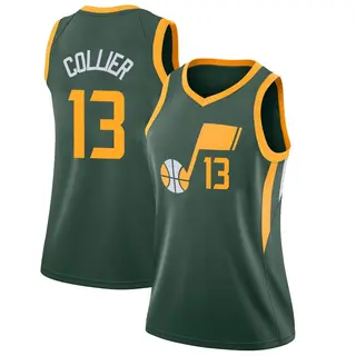 Utah Jazz Women's Isaiah Collier Green Swingman 2018/19 Jersey - City Edition