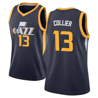 Utah Jazz Women's Isaiah Collier Navy Swingman Jersey - Icon Edition