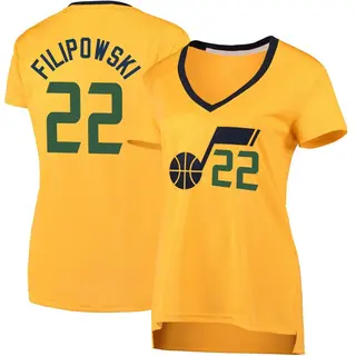 Utah Jazz Women's Kyle Filipowski Gold Fast Break Jersey - Statement Edition