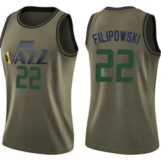 Utah Jazz Women's Kyle Filipowski Green Swingman Salute to Service Jersey